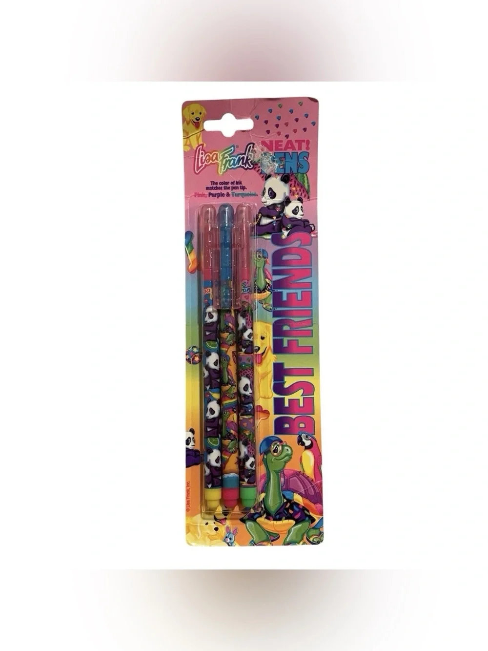 Vintage Lisa Frank Bundle Neat Pens Best Friends Markie Bubble Stickers Strip